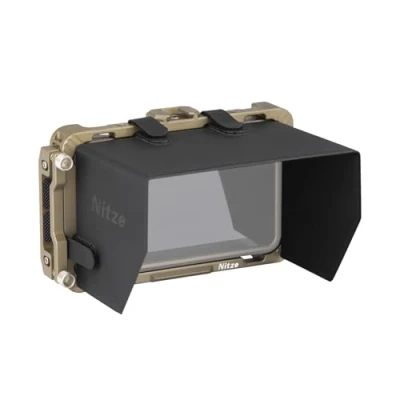 Abbildung von Nitze Cage Kit für Atomos Ninja/Ninja Ultra/Ninja V/Ninja V Plus/Shinobi/ZATO Connect Monitor mit HDMI Kabelklemme und PU Sonnenschutzdach JT A05B