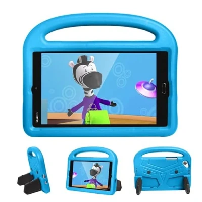 Abbildung von Kinderhülle für Huawei MediaPad M3 T3 T8 8,0 Zoll, Tablet Hülle kinderfreundlich, leicht, Griff mit Ständer, weicher EVA Schaum, stoßfeste Schutzhülle, Blau