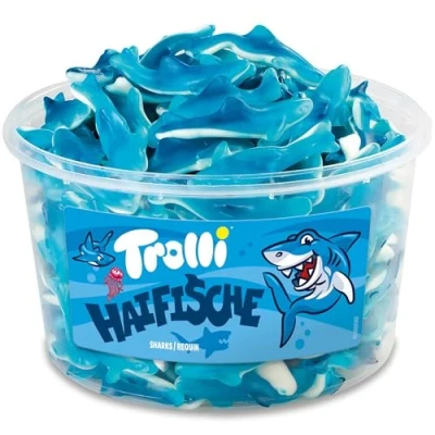 Abbildung von Trolli Dosen Diverse Sets 1er 2er 3er 4er Set Büro Party Mischpaket Grosspackung 1x Haifische &amp; 1xHLKauf Block