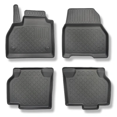 Abbildung von Mossa TPE Fußmatten Auto kompatibel mit Mercedes Benz Citan W415 Tourer (10.2012 08.2021) schwarz Automatten Autoteppiche G