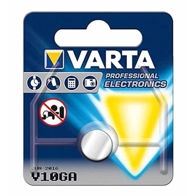 Abbildung von VARTA 12500110 Alkaline Knopfzellen Batterie V10, in silber mit 1,5 Volt, Kapazität 50 mAh, für verschiedenste Geräte und Verbraucheranforderungen