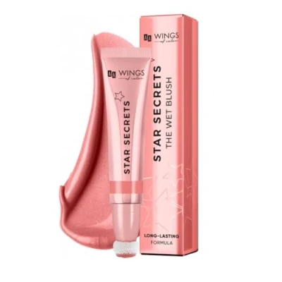 Abbildung von AA WINGS OF COLOR Star Secrets The Wet Blush 01 Magic Pink Cremiges Rouge Lang anhaltend 3D Konturierung Aufbaubare Intensität Hyaluronsäure &amp; Peptide Allergiegetestet 13 ml