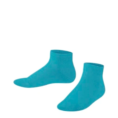 Abbildung von FALKE Unisex Kinder Sneakersocken Family K SN nachhaltige biologische Baumwolle kurz einfarbig 1 Paar, Blau (Scuba Blue 6481) neu umweltfreundlich, 23 26