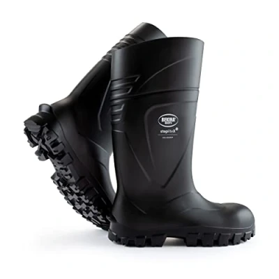 Abbildung von Bekina Steplite X S5 Robuste Sicherheitsstiefel für Herren und Damen, rutschfest, Weite Passform, Arbeitsstiefel die Bauwirtschaft, Chemikalienbeständig, bis 30 Grad, schwarz, EU 43