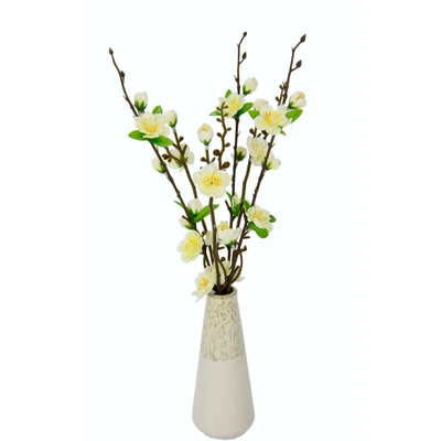 Abbildung von I.GE.A. Kunstblume &quot;Kirschblütenbund&quot;, Vase aus Keramik