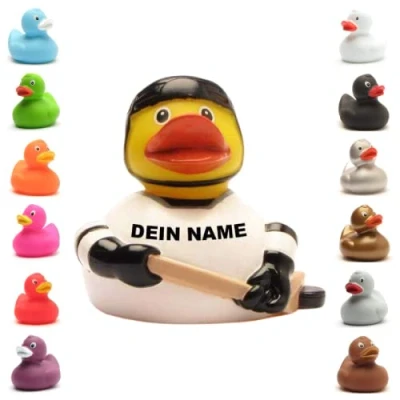 Abbildung von Badeente personalisierbar (Eishockey Ente)