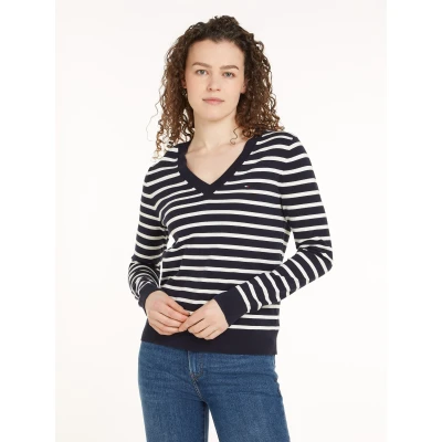 Abbildung von Tommy Hilfiger Strickpullover, Damen, Größe: XS, Desert sky/ivory petal