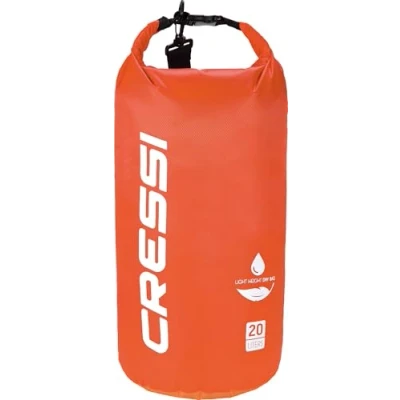 Abbildung von Cressi Unisex Erwachsene Dry Bag wasserdichte Taschen mit langem verstellbaren Schulterriemen Für Tauchen, Bootfahren, Kajak, Angeln, Rafting, Schwimmen, Camping und Snowboarden, Orange, 20 LT