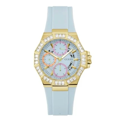 Abbildung von Guess Selene Uhr blue/goldcoloured, Damen, Größe: One Size, Blue/gold coloured