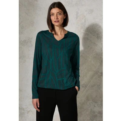 Abbildung von Cecil MIT Ziersteinen Langarmshirt, Damen, Größe: Large, Grün