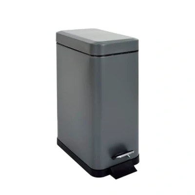 Abbildung von SVITA Mülleimer STM10, Treteimer, Softclose Funktion, 18L, Pulverbeschichteter Stahl, Grau