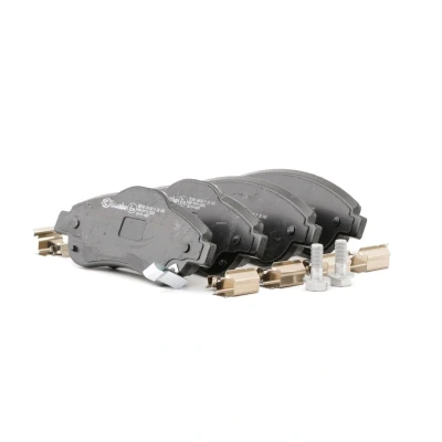 Abbildung von BREMBO P 28 045 Bremsbelagsatz mit akustischer Verschleißwarnung Bremssattelschrauben Zubehör HONDA: CR V 3, 4