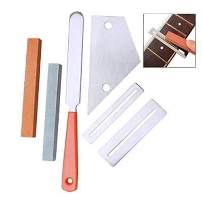 Abbildung von XLKJ 6 Stück Gitarren Luthier Werkzeug Set, Gitarre Griffbrett Fretboard Schutz, DIY Reparatur Kit