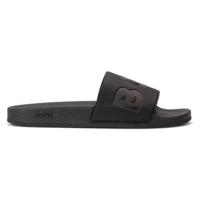 Abbildung von BOSS Aryeh Slid Badepantolette, Poolslides, Schlappen, Strandschuh, Sommerschuh mit Logoschriftzug