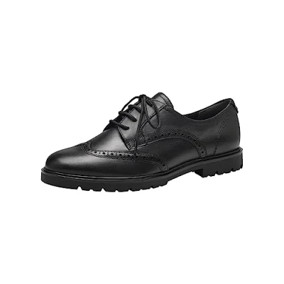 Abbildung von Tamaris Schnürer, Damen, Größe: 39, Black leather Leder
