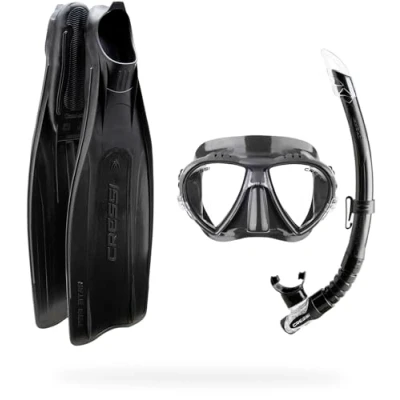 Abbildung von Cressi Erwachsene Pro Star Bag Schnorchelset, Schwarz, 39/40