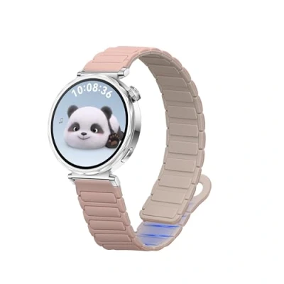 Abbildung von kwmobile Ersatzarmband kompatibel mit Huawei Watch GT5 41mm / Pro 42mm Armband Fitnesstracker Silikon Band Magnetverschluss