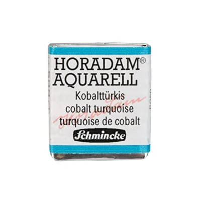 Abbildung von Schmincke HORADAM® AQUARELL feinste Künstler Aquarellfarben, 509 Kobalttürkis, 14 044, 1/2 Näpfchen