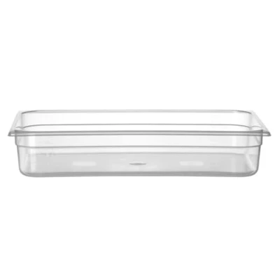 Abbildung von HENDI Gastronormbehälter, Temperaturbeständig von 40 bis 80C, Skalierung, Geruchs und geschmackneutral, 14L, Polypropylen, GN 1/1, 530x325x(H)100mm, Transparent