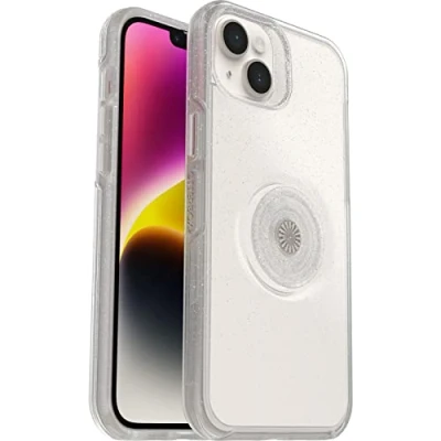 Abbildung von OtterBox Otter+Pop Hülle für iPhone 14 Plus, stoßfest, sturzsicher, schützende mit PopSockets PopGrip, 3x getestet nach Militärstandard, Stardust