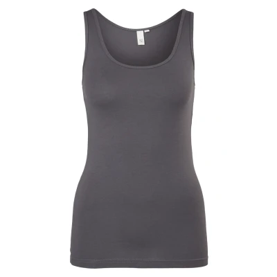 Abbildung von QS Unicolor Top, Damen, Größe: XS, Asphalt