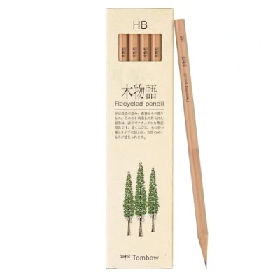 Abbildung von Tombow Ki Monogatari Recycelter Bleistift, Umweltfreundlicher Holzstift, Härtegrad HB, Vorteilspack 12er Set [LA KEA HB]