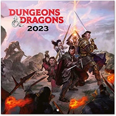 Abbildung von Grupo Erik Wandkalender 2023, Dungeons and Dragons Jahreskalender Kalender 2023 mit Geschenk Poster, zum Aufhängen, offizielle Lizenz, FSC zertifiziert
