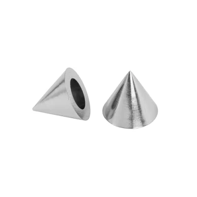 Abbildung von Ventanara® Endstücke für Gardinenstange Kegel Edelstahloptik Durchmesser 16mm 2er Set