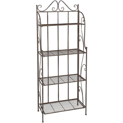 Abbildung von Ambiente Haus Standregal &quot;Regal mit 4 Böden in Antikbraun 162 cm&quot;, (1 St.)