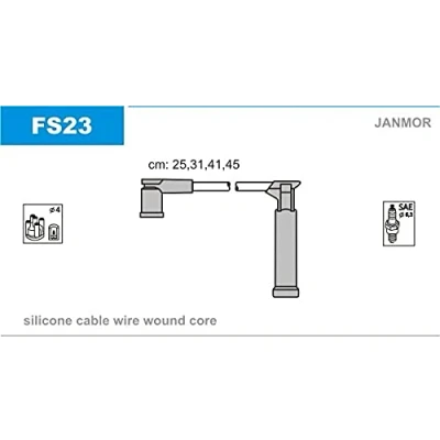 Abbildung von JANMOR FS23 Zündkabelsatz FORD: FIESTA 4, Focus Mk1 Schrägheck, Kombi