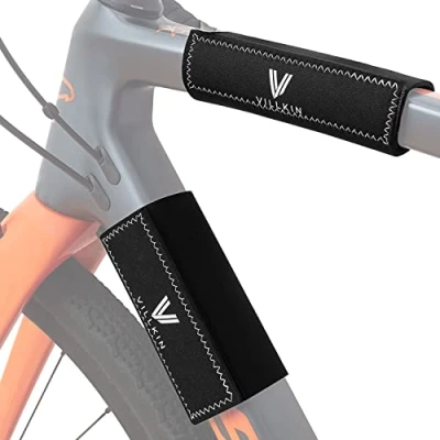 Abbildung von Villkin Fahrrad Rahmenschutz 3 Stück Transportschutz universal für alle Fahrradträger und Fahrräder (Schwarz, Universal)