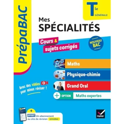 Abbildung von Prépabac Mes spécialités Maths, Physique chimie, Grand oral &amp; Maths expertes Tle bac 2025: tout en un pour réussir son