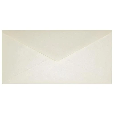 Abbildung von Netuno 25 Briefumschläge Perlmutt Creme DIN lang 110x 220 mm 120g Aster Metallic Cream lange Umschläge schön DL metallisch glänzende Kuverts für Einladungs Karten Hochzeitskarten