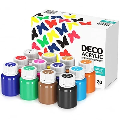 Abbildung von 7 Artists Acrylfarbe Acrylfarben Set Farben x 20 ml für Leinwand Papier Stein Holz Keramik