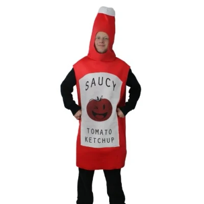 Abbildung von Kostüm Tomatenketchupflasche, rot, Spaßkostüm, Soßenflasche