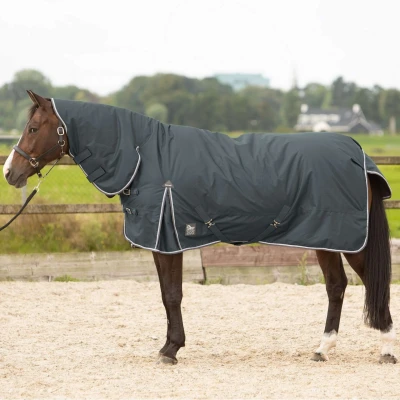 Abbildung von Harry&#039;s Horse Outdoor Decke mit Nacken Thor 200 Dunkelblau Unterlänge: 215 cm &amp; Rückenlänge: 165