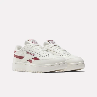 Abbildung von Reebok Classic CLUB C Double Revenge Sneaker low, Damen, Größe: 36, Chalk/classic burgundy Leder und lederimitat