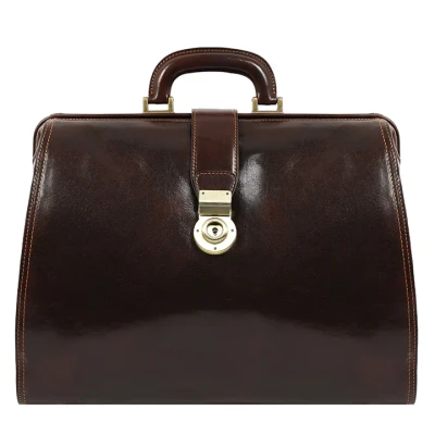 Abbildung von Time Resistance Arzttasche Leder Arztkoffer Doktortasche Aus 100% Aktentasche für Ärzte Businesstasche Braun