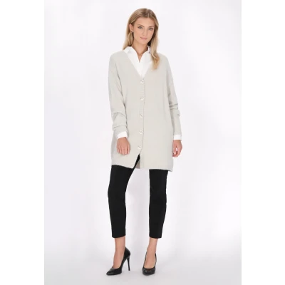 Abbildung von Strickjacke SCHMUDDELWEDDA XL/XXL / Grau Melange 50% Acrylic 32% Polyesteramide 18% Polyester