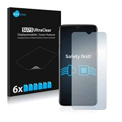 Abbildung von Savvies 6 Stück Schutzfolie für OnePlus 7 Displayschutz Folie Ultra Transparent