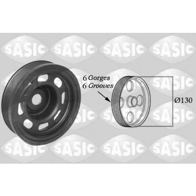 Abbildung von SASIC 2150075 Kurbelwellenriemenscheibe VOLKSWAGEN: Golf 7 Schrägheck, Tiguan I, Polo V AUDI: A4 B9 Avant, A3 Sportback, Q3
