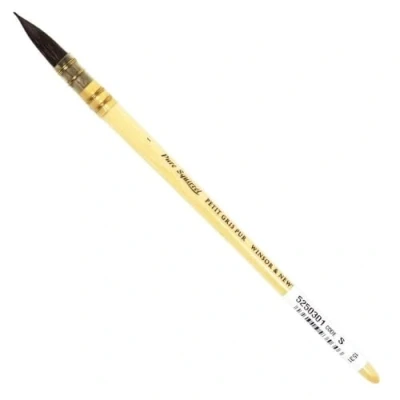Abbildung von Winsor &amp; Newton 5250301 Pure Squirrel Verwasch Pinsel für Aquarellfarben, herrvorragende Farbaufnahmekapazität und Farbkontrolle Nr. 1 9 mm