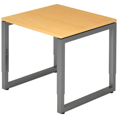 Abbildung von HAMMERBACHER höhenverstellbarer Schreibtisch VRS08/6/G buche