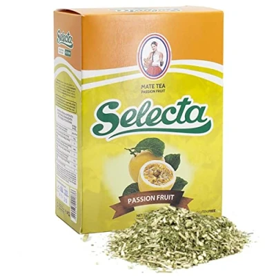 Abbildung von Selecta Yerba Mate Tee Passionsfrucht 0.5 kg + Geschenk Probe (40g): Reich an Antioxidantien und Vitaminen, beschleunigt den Stoffwechsel, zuckerfrei Paraguay