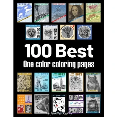 Abbildung von 100 best One Color coloring book: The designs from Jennifer Rolling dots lines spirals books