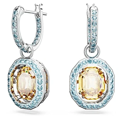 Abbildung von Swarovski Chroma MINI Hoops Ohrringe silvercoloured/yellow, Damen, Größe: One Size, Silver coloured/yellow