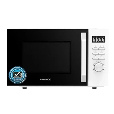Abbildung von Daewoo MD FC206SW Solo Mikrowelle, 20 L, 700 W Leistung, 8 Automatikprogramme, 5 Leistungsstufen, Timer, Weiß