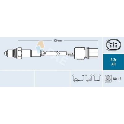 Abbildung von FAE 75115 Lambdasonde AUDI: A6 C6 Avant, Limousine, A5 B8 Coupe