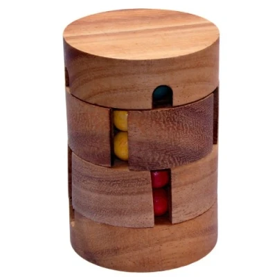Abbildung von Logoplay Holzspiele Spiel, Revolve Zauberwürfel Dreh Puzzle Kugelpuzzle Geduldspiel aus Holz Holzspielzeug