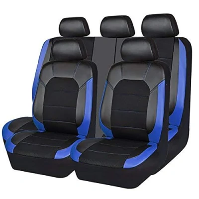 Abbildung von KLUFO Auto Leder Sitzbezüge Sets für VW T4 T5 T6 Multivan/MK6 2000 2023 2024, Sitzschoner Wasserdichter VerschleißFest Atmungsaktiv Zubehör,Blue